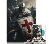 Rompecabezas de Caballero Majestuoso para Adolescentes, 1000 Piezas, un desafío difícil y antiestrés, Toda la Familia (50x75cm)