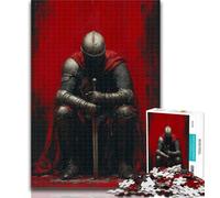 Rompecabezas de Caballero Rojo Sangriento, 1000 Piezas, para Adultos, Mayores de 14 años, Juego Imposible, Adultos y Adolescentes, 26x38cm