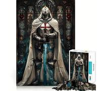 Rompecabezas de Caballeros Cruzados templarios para Adolescentes, 1000 Piezas, Mejora la Memoria, diversión Tranquila, Bordes precisos, Regalo artístico 38x52cm