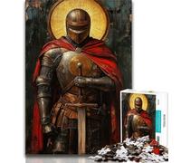 Rompecabezas de Caballeros Medievales de 1000 Piezas para Adultos Difícil de completar, Pero Divertido y Divertido Decoración hogar 38x26cm