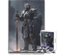 Rompecabezas de Caballeros Medievales Oscuros para Adolescentes, 1000 Piezas, Juego Educativo, Regalo Memorable, tamaño 38x52cm