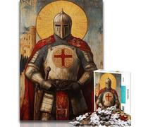 Rompecabezas de Caballeros Medievales para Adolescentes, 1000 Piezas, desafiante, Pero Divertido y Divertido Regalo de cumpleaños, decoración de Pared, 50x75cm