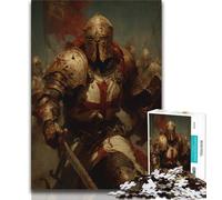 Rompecabezas de Caballeros Templarios para Adultos: 1000 Piezas, desafiantes, Divertidas y Divertidas Decoración hogar 38x26cm
