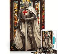Rompecabezas de Caballeros templarios para Adultos, 1000 Piezas, Juguete Inteligente, vínculo Familiar, Corte preciso, Regalo de Temporada 38x52cm