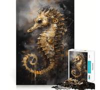 Rompecabezas de Caballito de mar de 1000 Piezas para Adolescentes, Juguete de Tren lógico, Ligero y Relajante, de Corte Suave, decoración de Pared (38x26cm)
