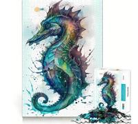 Rompecabezas de Caballito de mar de 1000 Piezas para Adultos Juguete Inteligente para el hogar Bordes Lisos Artículo de colección (38x26cm)