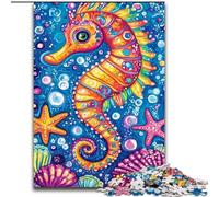 Rompecabezas de caballitos de mar de Dibujos Animados para Adultos, Juguete Educativo Intelectual descompresor, Juego Educativo para cumpleaños y Navidad 26x38cm