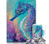 Rompecabezas de caballitos de mar de fantasía de 1000 Piezas para Adultos Un Juego Educativo Divertido y Divertido para cumpleaños, 38x26cm