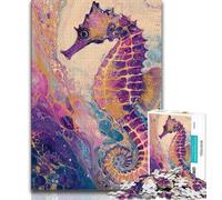Rompecabezas de caballitos de mar de fantasía para Adolescentes, 1000 Piezas, decoración de Pared, cumpleaños y Navidad, Apto para 14, 75x50cm