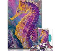 Rompecabezas de caballitos de mar de fantasía para Adultos, 1000 Piezas, desafiantes, Pero Divertidos y Divertidos Decoración hogar, 50x75cm