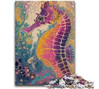 Rompecabezas de caballitos de mar de fantasía para Adultos, 1000 Piezas, Juguetes educativos, Juegos Familiares, cumpleaños (38x26cm)