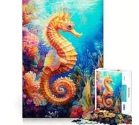Rompecabezas de caballitos de mar en arrecifes de Coral para Adultos, 1000 Piezas, lógica Clara, Juguete, Tiempo Libre, Corte Perfecto, Regalo Creativo (38x26cm)