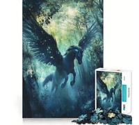 Rompecabezas de Caballo Alado en el Bosque 1000 Piezas Juguete para desarrollar la Capacidad cognitiva Superficie Lisa y sin Rebabas Actividad Relajante para Grupos en Interiores (50x75cm)