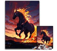 Rompecabezas de Caballo de Fuego de 1000 Piezas para Adultos Rompecabezas imposibles para Adultos Un desafío para Adolescentes Diversión en Familia 1000 Piezas (75 x 50 cm)