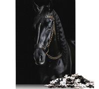 Rompecabezas de Caballo Dorado Oscuro, 100% cartón Reciclado, Ideal para el Día de la Madre, 1000 Piezas (75 x 50 cm)