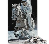 Rompecabezas de Caballo y Astronauta, desafío difícil, 100% cartón Reciclado, Ideal para Mujeres y Hombres, Regalo para el Día de la Madre, 1000 Piezas (26 x 38 cm)