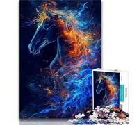 Rompecabezas de Caballos con relámpagos para Adultos 1000 Piezas Juego Educativo para cumpleaños y Navidad 26x38cm