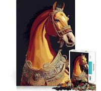 Rompecabezas de Caballos con Retratos para Adolescentes, 1000 Piezas, Wise Think Toy Gentle Leisure, Corte Ajustado, Lista de Deseos de Santa Claus (38x26cm)