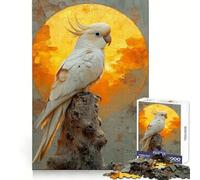 Rompecabezas de cacatúa Blanca al Atardecer para Adolescentes, 1000 Piezas, práctica de lógica, Momentos de relajación, Bordes limpios, Regalo Ideal (38x26cm)