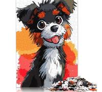 Rompecabezas de Cachorro Alegre, Hecho con Materiales amigables, 100% cartón Reciclado, para niños y Adultos, 1000 Piezas (26 x 38 cm)