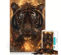 Rompecabezas de Cachorro de Tigre para Adolescentes, 1000 Piezas, Juguete de lógica Resistente para aliviar el estrés, Borde Transparente, Regalo clásico 38x26cm