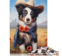 Rompecabezas de Cachorro Vaquero, Juguete Relajante, Rompecabezas Premium de cartón para Adultos y niños, 1000 Piezas (75 x 50 cm)