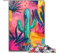 Rompecabezas de Cactus del Desierto para Adultos y Adolescentes, Apto para Mayores de 14 años Ideas de Regalos para Mejorar la Memoria (70x100cm)