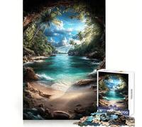 Rompecabezas de Cala Tropical de 1000 Piezas para Adolescentes un desafío Mental, diversión Tranquila y Perfecta Regalo Ideal para cumpleaños (50x75cm)