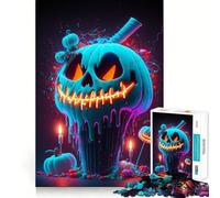 Rompecabezas de Calabaza con Limo Blanco para Adultos 1000 Piezas Juego Think Boost Estructura de Encaje precisa fácil de Aprender diversión para Toda la Familia (38x52cm)