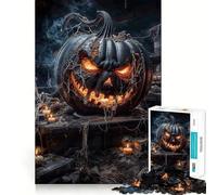 Rompecabezas de Calabazas de Halloween espeluznantes de 1000 Piezas para Adultos, Juguete para ejercitar la Mente, Alivio del estrés, diseño para armar, Regalo Elegante 38x26cm