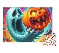 Rompecabezas de Calabazas Jumbie con Cara fantasmal,1000 Piezas,cartón Resistente y Liso,Ideal para Pasar un rato Tranquilo,para Adultos Mayores,familias y Principiantes,70x50cm(1000 Piezas)