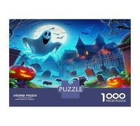 Rompecabezas de Calabazas Jumbie con Escena de Halloween para Adultos y niños, 1000 Piezas, Divertido para un día lluvioso, 70 x 50 cm (1000 Piezas)