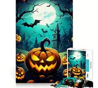 Rompecabezas de Calabazas terroríficas de Pesadilla para Adultos, 1000 Piezas, para Fortalecer la Memoria, Actividad para el hogar, Bordes limpios, Regalo Festivo (38x26cm)