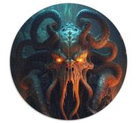 Rompecabezas de Calamar Demoníaco para Adultos, 1000 Piezas, Rompecabezas Redondo de 1000 Piezas, Juego Interactivo Familiar, Apto para Mayores de 14 años (67,5x67,5cm)