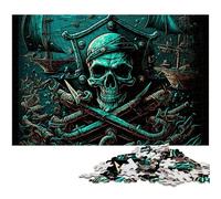 Rompecabezas de Calavera de 1000 Piezas, Rompecabezas difícil para Adultos y Adolescentes, Noche de Juegos en Familia, Idea de Regalo para estimular el Cerebro, 50x75cm/19,68x29,52 Pulgadas