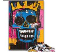 Rompecabezas de Calavera Estilo Basquiat de 2000 Piezas para Adolescentes Un Juego desafiante y Familiar para Padres e Hijos (70x100cm)