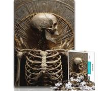 Rompecabezas de Calavera India para Adultos 1000 Piezas Ideal para Adolescentes y Adultos Juegos educativos decoración del hogar y Regalos para Toda la Familia (26x38cm)