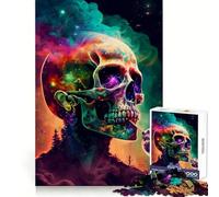 Rompecabezas de Calavera psicópata para Adultos, 1000 Piezas, estimula la Memoria, Juego Relajante, Corte Premium, (38x52cm)