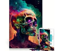 Rompecabezas de Calavera psicópata para Adultos, 1000 Piezas, estimula la Memoria, Juego Relajante, Corte Premium, (38x52cm)