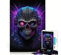Rompecabezas de Calavera Punk para Adolescentes, 1000 Piezas, para estimular la Memoria, Juego de Interior, Montaje de imágenes, Regalo navideño (38x52cm)