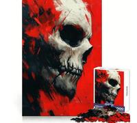 Rompecabezas de Calavera roja de 1000 Piezas para Adultos Recall Upgrade Stress Relief Tight Cut Santa Wish Pick 38x26cm