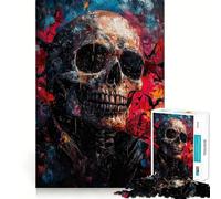 Rompecabezas de Calaveras con murciélagos para Adolescentes, 1000 Piezas, Rompecabezas Mental, Divertido y Relajante, Arte para armar, un Bonito Regalo 38x52cm