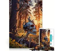 Rompecabezas de Calaveras de Android y música de 1000 Piezas Diversión para ejercitar la Mente Piezas sin Rebabas y de Corte Limpio Actividad Absorbente para Noches tranquilas (38x52cm)