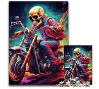 Rompecabezas de Calaveras de Colores para Adultos, 1000 Piezas, Familiares y Amigos, Apto para Mayores de 14 años, 26x38cm/10,23x14,96 Pulgadas.