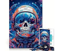 Rompecabezas de Calaveras espaciadas de 1000 Piezas para Adolescentes Juguete para ejercitar la Mente, Relajante y Divertido Diseño para armar 38x26cm