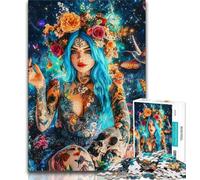 Rompecabezas de Calaveras mexicanas para niñas, 1000 Piezas, Adultos, un desafío para la Inteligencia Cerebral, Juguetes adictivos para la decoración del hogar (50x75cm)