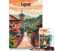 Rompecabezas de Calles japonesas atemporales de 1000 Piezas para Adolescentes Juguete para el Desarrollo Personal Diversión compartida Bordes precisos Artículo de Santa Claus 38x26cm