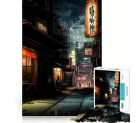 Rompecabezas de Calles japonesas de Tokio para Adolescentes, 1000 Piezas, Juguete de lógica Pura, Tranquilo, Sereno, Limpio, decoración de Pared 38x52cm