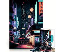 Rompecabezas de Calles japonesas de Tokio para Adolescentes, 1000 Piezas, Juguete de lógica Pura, Tranquilo, Sereno, Limpio, decoración de Pared 50x75cm