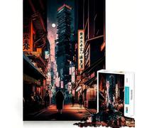 Rompecabezas de Calles japonesas de Tokio para Adolescentes, 1000 Piezas, para Mejorar la Memoria, para Disfrutar de un Juego de niños, con Bordes limpios, 38x52cm